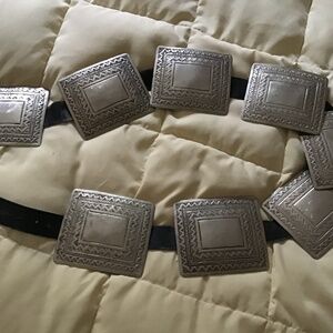Vintage Concho belt. Mexico??  50” silver metal..Very cool piece